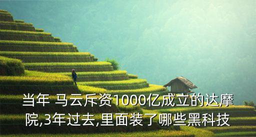 當年 馬云斥資1000億成立的達摩院,3年過去,里面裝了哪些黑科技