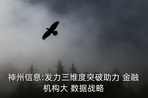神州信息:發(fā)力三維度突破助力 金融機(jī)構(gòu)大 數(shù)據(jù)戰(zhàn)略