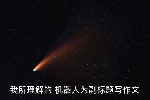 我所理解的 機(jī)器人為副標(biāo)題寫作文