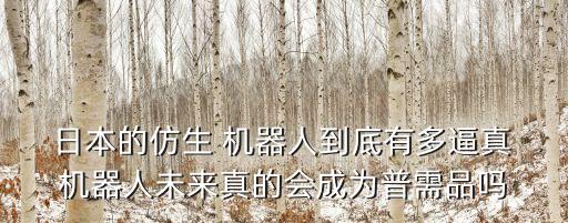  日本的仿生 機(jī)器人到底有多逼真 機(jī)器人未來(lái)真的會(huì)成為普需品嗎