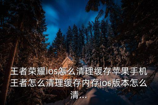 王者榮耀ios怎么清理緩存蘋果手機(jī)王者怎么清理緩存內(nèi)存ios版本怎么清...