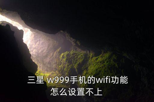  三星 w999手機的wifi功能怎么設(shè)置不上