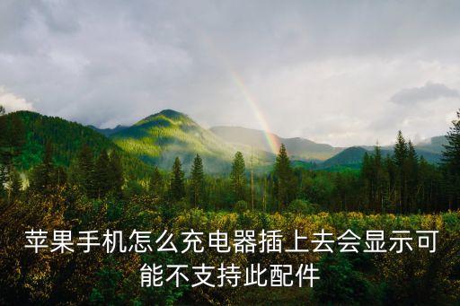  蘋果手機怎么充電器插上去會顯示可能不支持此配件