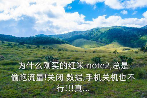 為什么剛買(mǎi)的紅米 note2,總是偷跑流量!關(guān)閉 數(shù)據(jù),手機(jī)關(guān)機(jī)也不行!!!真...