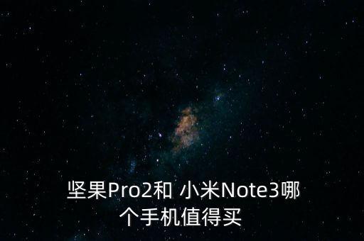  堅果Pro2和 小米Note3哪個手機值得買