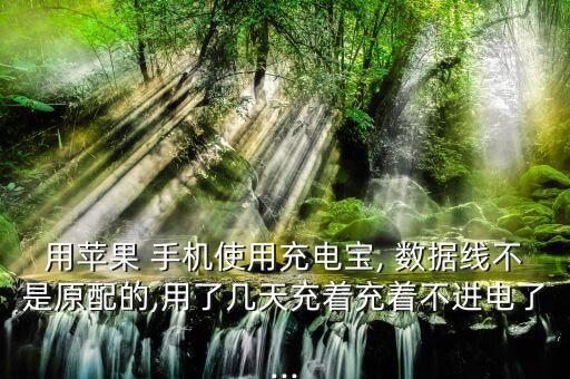 用蘋果 手機(jī)使用充電寶, 數(shù)據(jù)線不是原配的,用了幾天充著充著不進(jìn)電了...