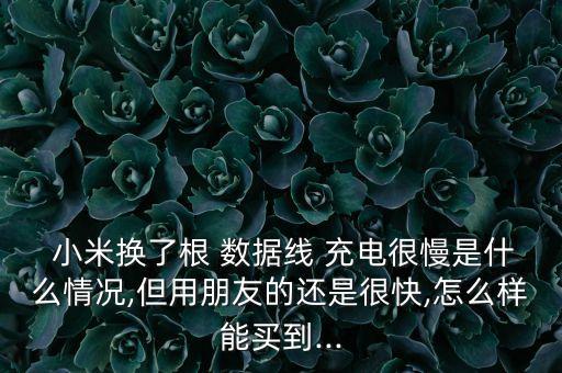  小米換了根 數(shù)據(jù)線 充電很慢是什么情況,但用朋友的還是很快,怎么樣能買到...