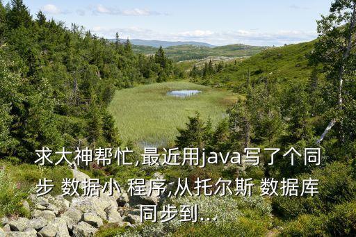 求大神幫忙,最近用java寫了個同步 數(shù)據(jù)小 程序,從托爾斯 數(shù)據(jù)庫同步到...