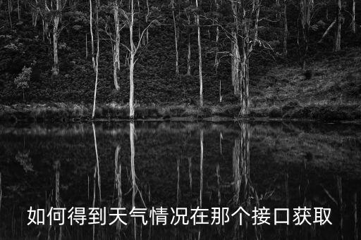 如何得到天氣情況在那個(gè)接口獲取