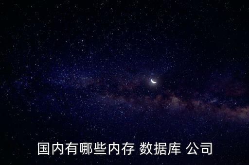 國內(nèi)有哪些內(nèi)存 數(shù)據(jù)庫 公司