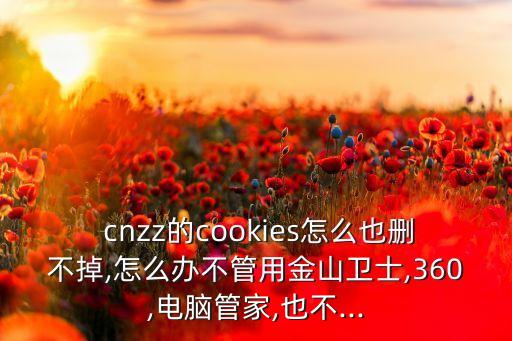  cnzz的cookies怎么也刪不掉,怎么辦不管用金山衛(wèi)士,360,電腦管家,也不...
