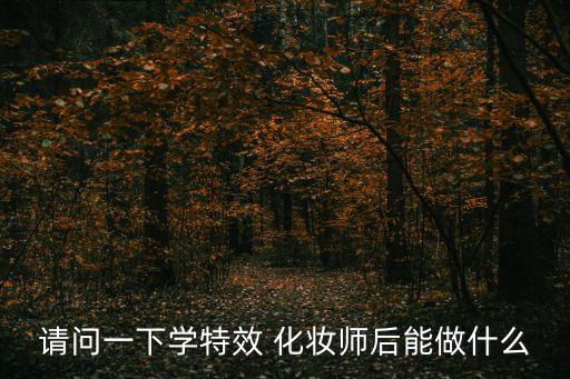 請(qǐng)問(wèn)一下學(xué)特效 化妝師后能做什么
