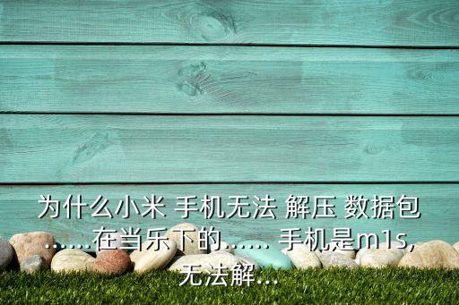 為什么小米 手機無法 解壓 數(shù)據(jù)包……在當樂下的…… 手機是m1s,無法解...