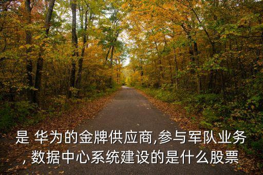 是 華為的金牌供應(yīng)商,參與軍隊業(yè)務(wù), 數(shù)據(jù)中心系統(tǒng)建設(shè)的是什么股票