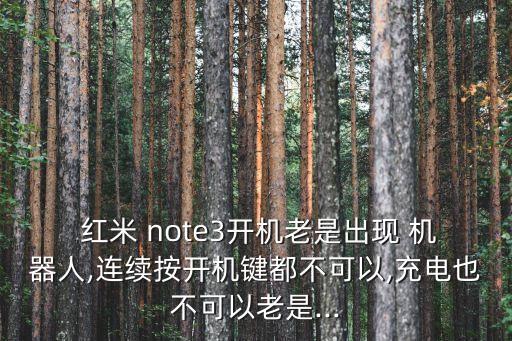 紅米note壞掉的機器人