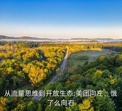 從流量思維到開放生態(tài):美團(tuán)向左、餓了么向右