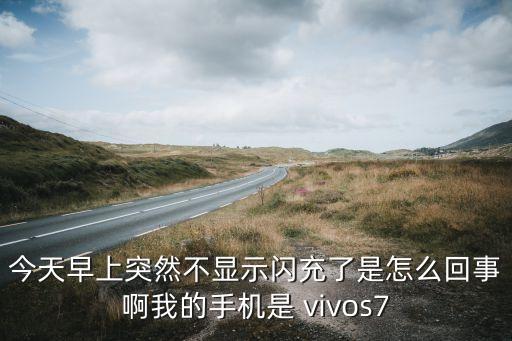 今天早上突然不顯示閃充了是怎么回事啊我的手機(jī)是 vivos7