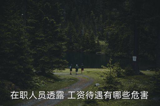 在職人員透露 工資待遇有哪些危害