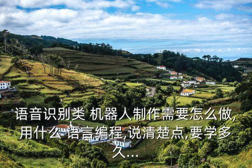 語(yǔ)音識(shí)別類 機(jī)器人制作需要怎么做,用什么 語(yǔ)言編程,說(shuō)清楚點(diǎn),要學(xué)多久...