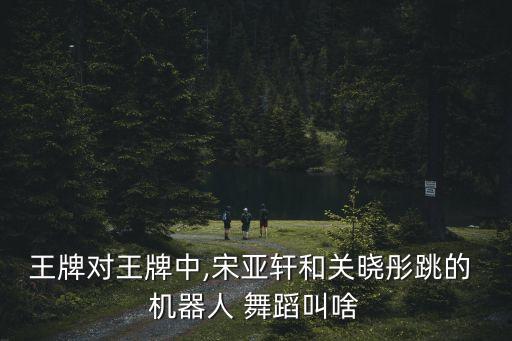 王牌對(duì)王牌中,宋亞軒和關(guān)曉彤跳的 機(jī)器人 舞蹈叫啥