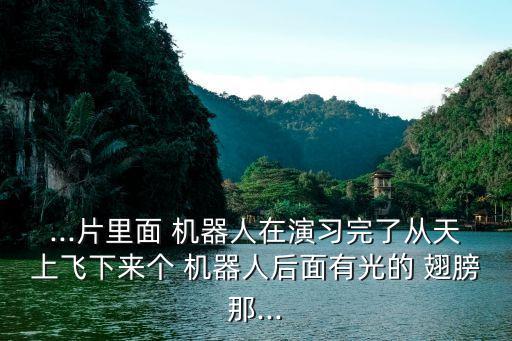 ...片里面 機器人在演習完了從天上飛下來個 機器人后面有光的 翅膀那...