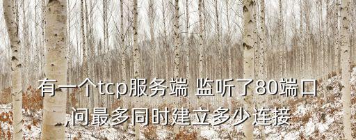 有一個tcp服務(wù)端 監(jiān)聽了80端口,問最多同時建立多少連接