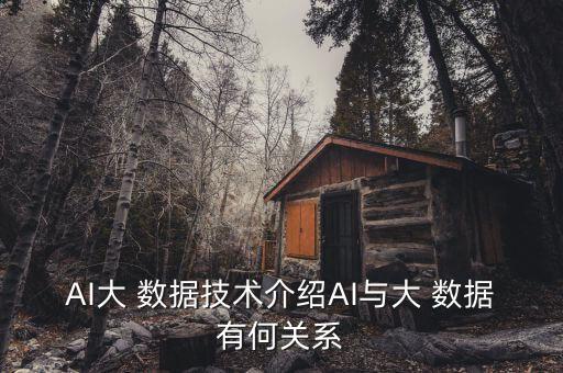 AI大 數據技術介紹AI與大 數據有何關系