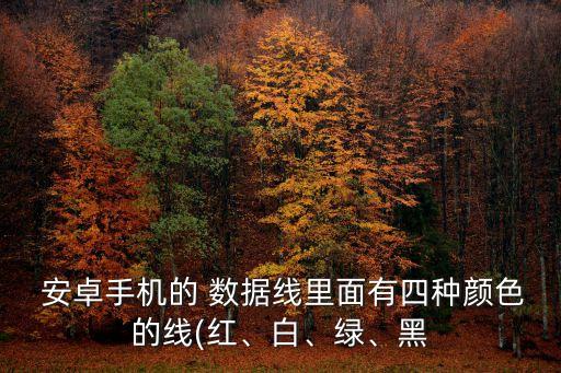  安卓手機(jī)的 數(shù)據(jù)線里面有四種顏色的線(紅、白、綠、黑