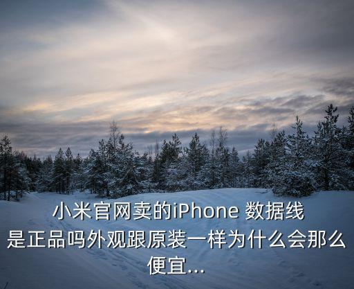  小米官網(wǎng)賣的iPhone 數(shù)據(jù)線是正品嗎外觀跟原裝一樣為什么會那么便宜...