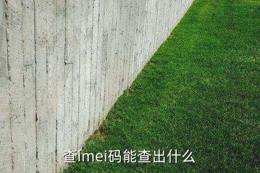 查imei碼能查出什么