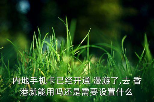 去香港要打開數(shù)據(jù)漫游,到香港是不是要打開數(shù)據(jù)漫游