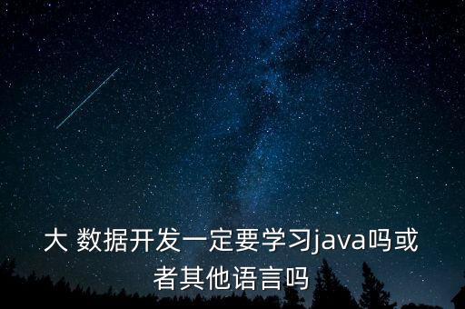 大 數(shù)據(jù)開發(fā)一定要學(xué)習(xí)java嗎或者其他語言嗎