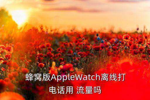  蜂窩版AppleWatch離線打電話用 流量嗎