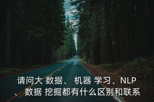 請問大 數(shù)據(jù)、 機器 學(xué)習(xí)、NLP、 數(shù)據(jù) 挖掘都有什么區(qū)別和聯(lián)系