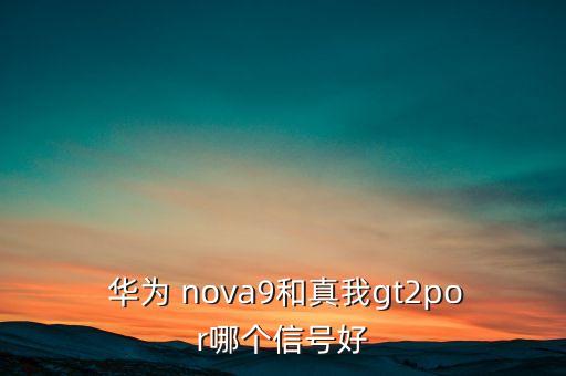  華為 nova9和真我gt2por哪個信號好