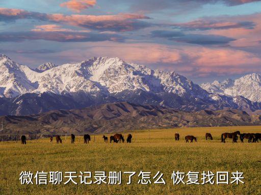  微信聊天記錄刪了怎么 恢復(fù)找回來