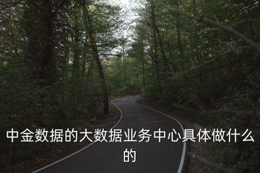 中金數(shù)據(jù)的大數(shù)據(jù)業(yè)務(wù)中心具體做什么的