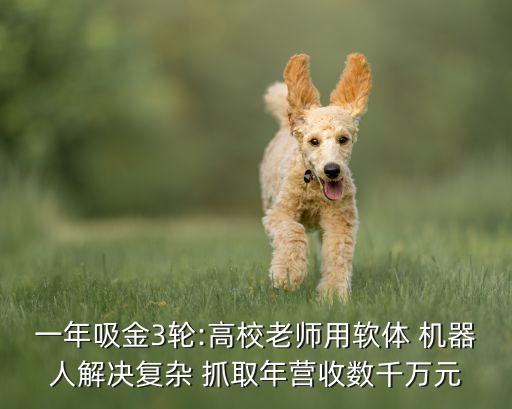 一年吸金3輪:高校老師用軟體 機(jī)器人解決復(fù)雜 抓取年?duì)I收數(shù)千萬元