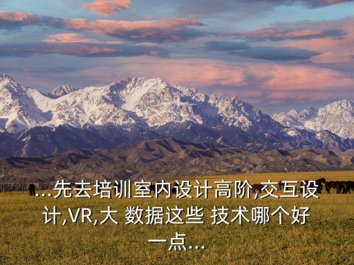 ...先去培訓(xùn)室內(nèi)設(shè)計(jì)高階,交互設(shè)計(jì),VR,大 數(shù)據(jù)這些 技術(shù)哪個好一點(diǎn)...
