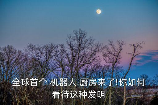 全球首個 機器人 廚房來了!你如何看待這種發(fā)明