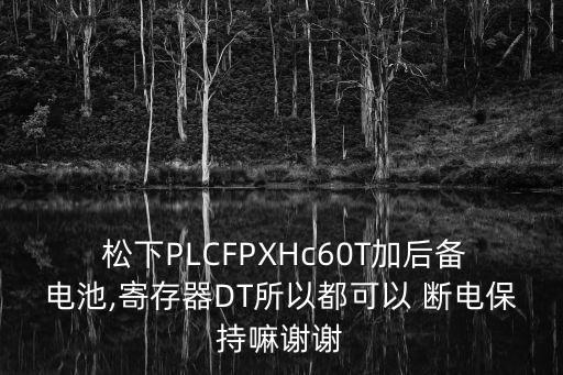  松下PLCFPXHc60T加后備電池,寄存器DT所以都可以 斷電保持嘛謝謝