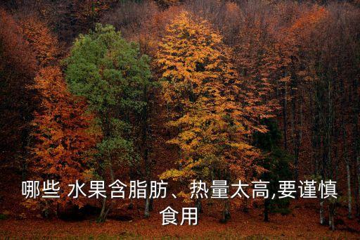 哪些 水果含脂肪、熱量太高,要謹慎食用