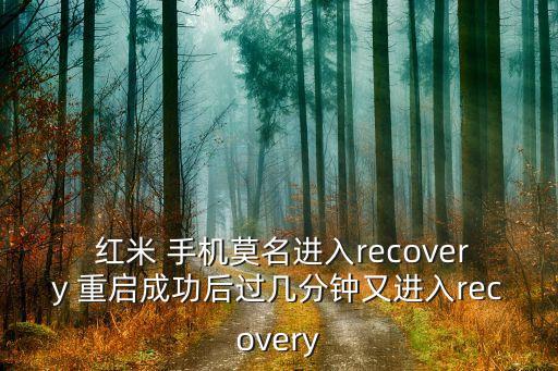  紅米 手機(jī)莫名進(jìn)入recovery 重啟成功后過(guò)幾分鐘又進(jìn)入recovery