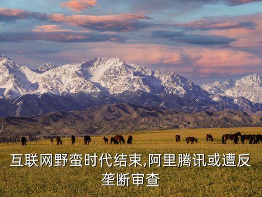 互聯(lián)網(wǎng)野蠻時(shí)代結(jié)束,阿里騰訊或遭反壟斷審查
