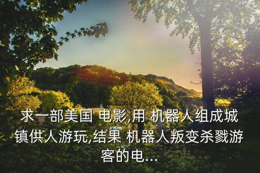 求一部美國 電影,用 機器人組成城鎮(zhèn)供人游玩,結果 機器人叛變殺戮游客的電...