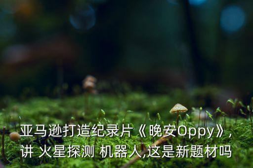 亞馬遜打造紀錄片《晚安Oppy》,講 火星探測 機器人,這是新題材嗎