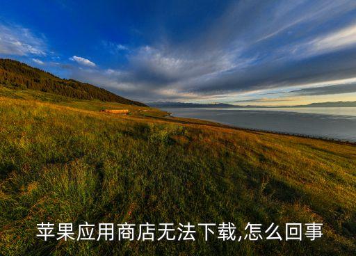  蘋果應(yīng)用商店無法下載,怎么回事