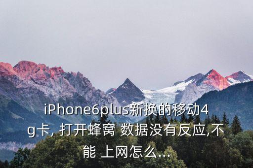 蘋果6手機移動數(shù)據(jù)打開不能上網(wǎng),蘋果手機打開移動數(shù)據(jù)網(wǎng)絡(luò)為什么沒有顯示