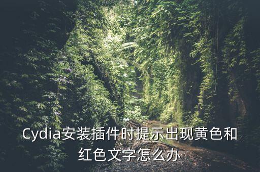 Cydia安裝插件時(shí)提示出現(xiàn)黃色和紅色文字怎么辦