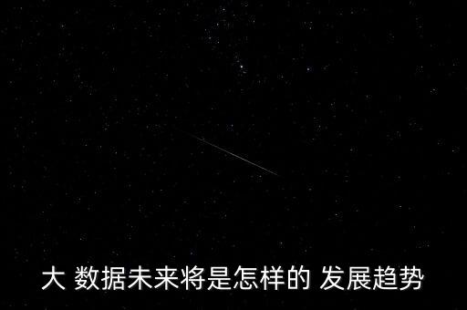 大 數(shù)據(jù)未來將是怎樣的 發(fā)展趨勢(shì)